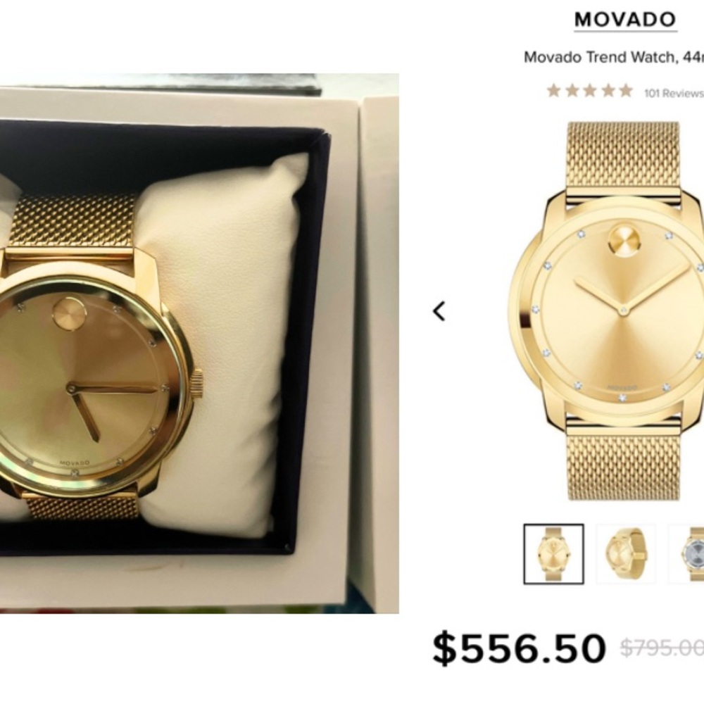 Movado Gold Mesh Watch